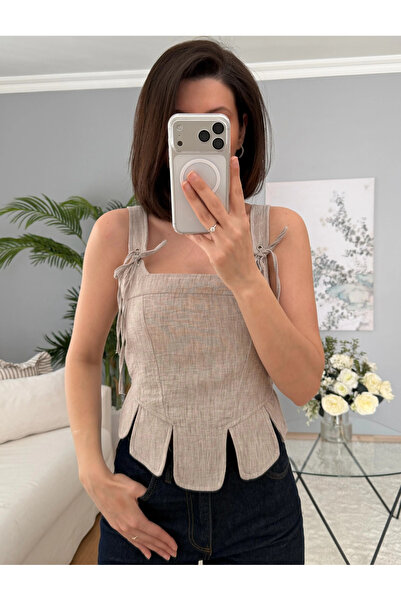 My Blog Natural Corset Blouse - 3277
