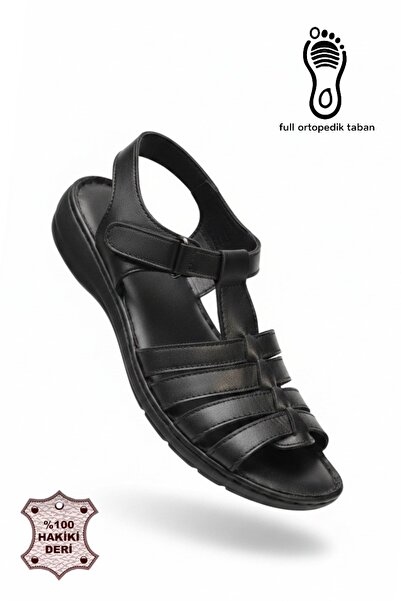 PAPATAY 2952 Orthopedic Sole Genuine Leather Women's Sandals Heel Puff Sole L...