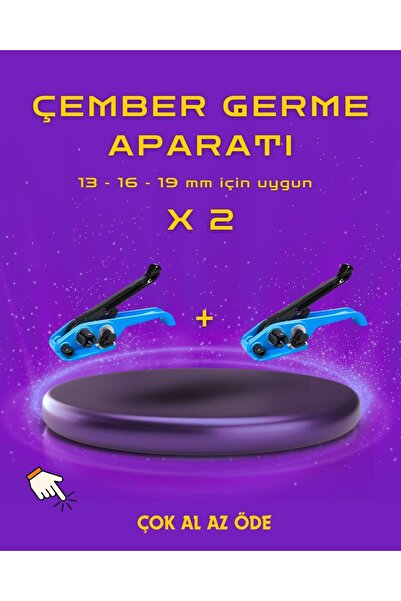 2 Adet Pet & Kompozit Lifli Çember ( Şerit ) Germe Makinası / Bağlama Aparatı ( 13 / 16 / 19 mm Uyumlu ) Aksesuar