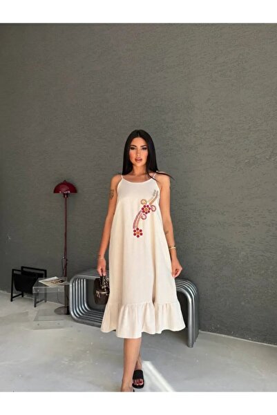 Cool & Sexy Embroidered Linen Dress
