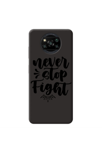 Other Xiaomi Poco X3 /X3 Pro Never stop fight Black Colored Silicone TPU Θήκη