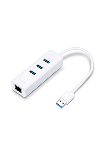 TP-LINK USB Hub UE330 με θύρα δικτύου, 3 θυρών, USB σύνδεση, λευκό