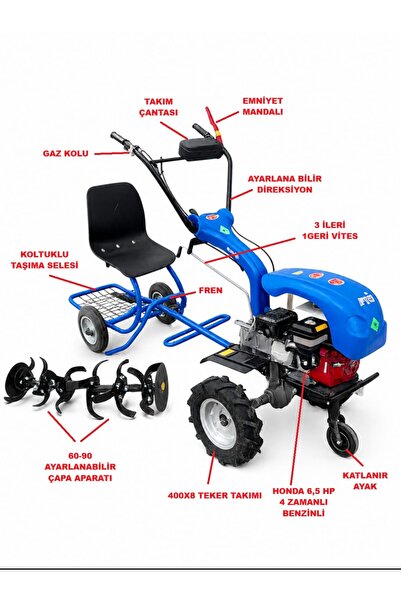 Yavuz Çapa makinesi Römorklu patpat çapa makinesi takımı
