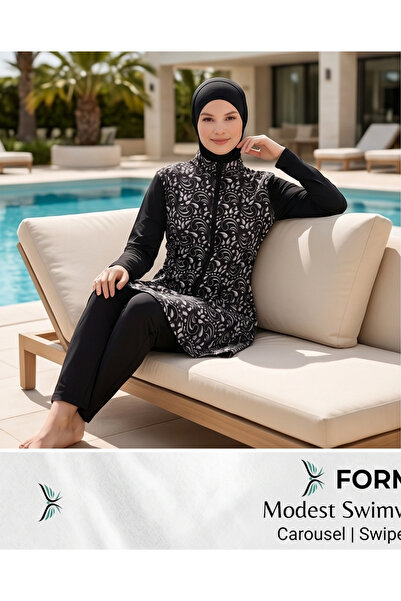 Hirazenmoda Women's Plus Size Tight-Foled Swimsuit 4 Pieces