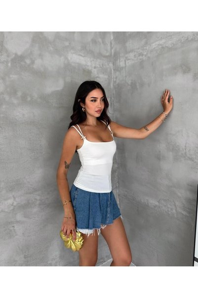 vipelmoda Kadın Askılı Crop