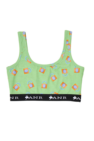 Kadın Bralet Pamuklu Fıstık Yeşili Desenli Passionate Explorations Mint Series