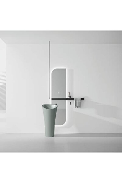 Havona LAGUNA – Set de baie format din lavoar independent (compozit) + etajer...