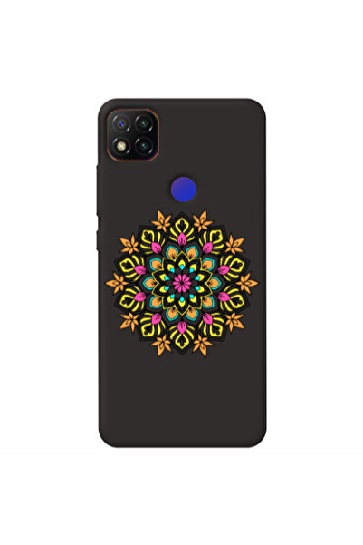 Other Xiaomi Redmi 9c Mandala D6 Black Colored Silicone TPU Θήκη