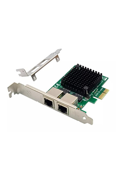 POWERTECH κάρτα επέκτασης PCIe σε 2x RJ45 Gigabit ST7279, JL82571GB