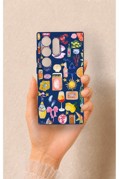Vip Case Samsung S24 Ultra Compatible Summer Patterned Silicone Case