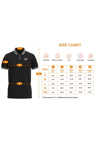 PAOROSS Men's Classic Cut Multi-Colored Polo Collar T-Shirt