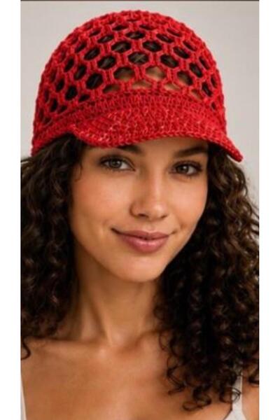 İNCİ ÇEYİZ Mesh Summer Hat Beanie Vintage Bohemian Women's Accessory