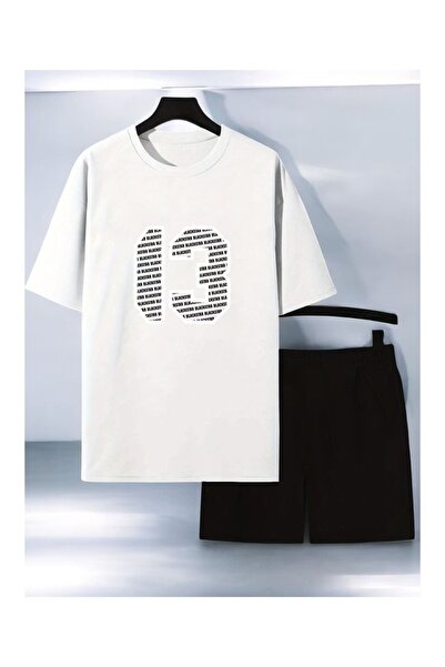 ZEMLİYA Sara Unisex Oversize Shorts Set Short Sleeve T-Shirt Comfortable Fit ...