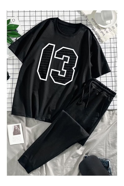 ZEMLİYA Sara Unisex Oversize Shorts Set Short Sleeve T-Shirt Comfortable Fit ...