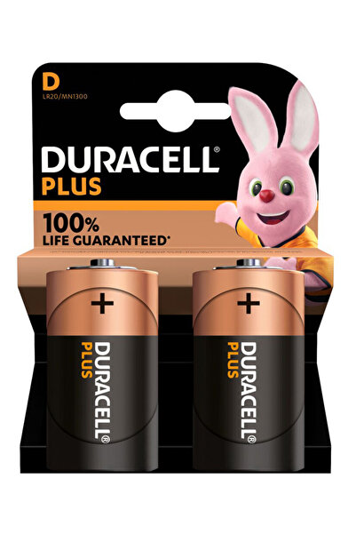 Duracell αλκαλικές μπαταρίες Plus, D/LR20, 1.5V, 2τμχ