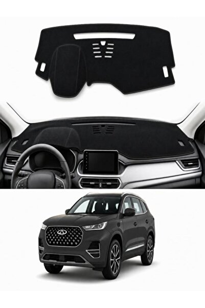 e-biz Chery Tiggo 8 Pro (2021+) Uyumlu Torpido Koruma Örtüsü Oto Kılıfı Siyah
