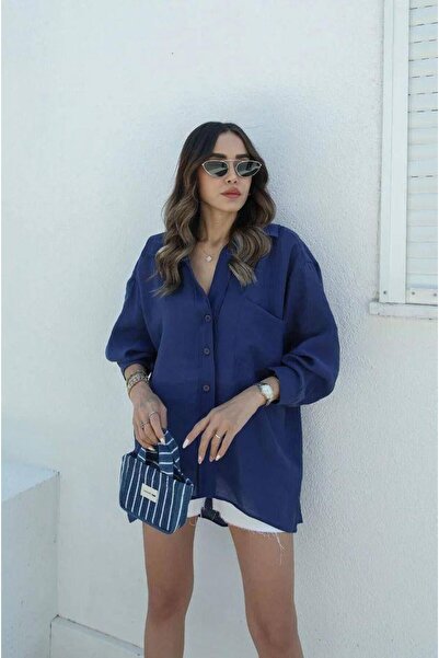 WEXA oversize omzu düşük gömlek