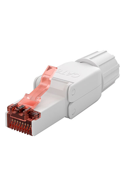 goobay βύσμα RJ45 65942, CAT 6 UTP, tool-free, λευκό