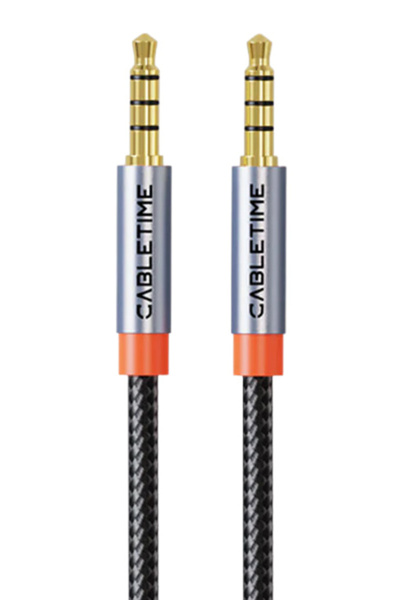 Cabletime καλώδιο ήχου 3.5mm CT-AM35M, gold plated, 1.5m, μαύρο