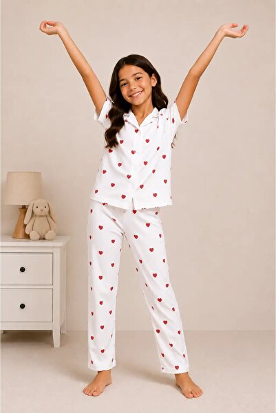 My Hanne Patterned Girls' Pajama Set 9929