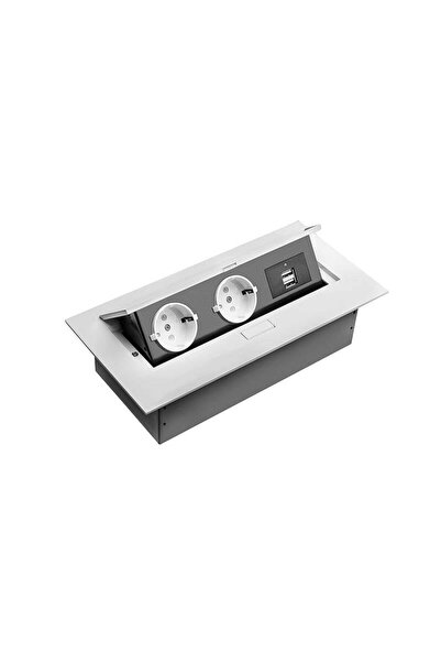 OEM Priza 2xSchuko 2xUSB incastrabila alba GTV