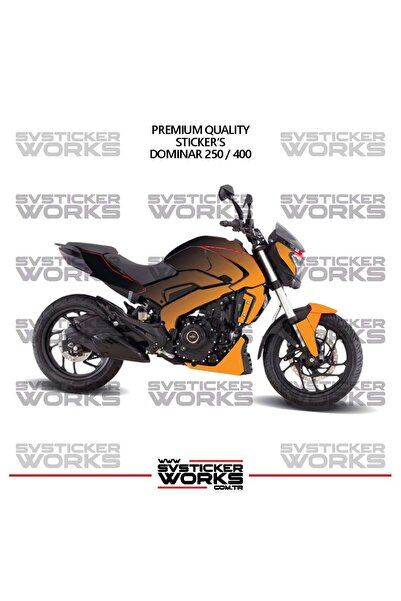 ARONA Bajaj Dominar 250-400 Compatible Fairing Sticker Dual Color Engine Fair...