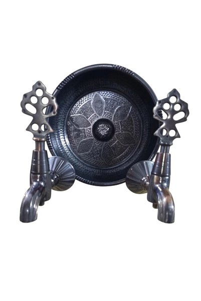 LPD Double Hammam Stone Antique Ottoman Faucet (Luxury, 100% Brass)