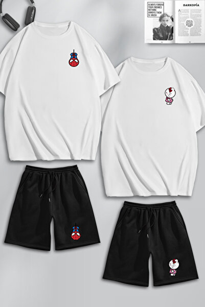 Gisha Unisex Γυναικεία Ανδρικά Σορτς με στάμπα Hello Kitty για ζευγάρια, Σορτ...