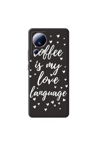 Other Xiaomi Mi 13 Lite Coffe is my love language Black Colored Silicone TPU ...