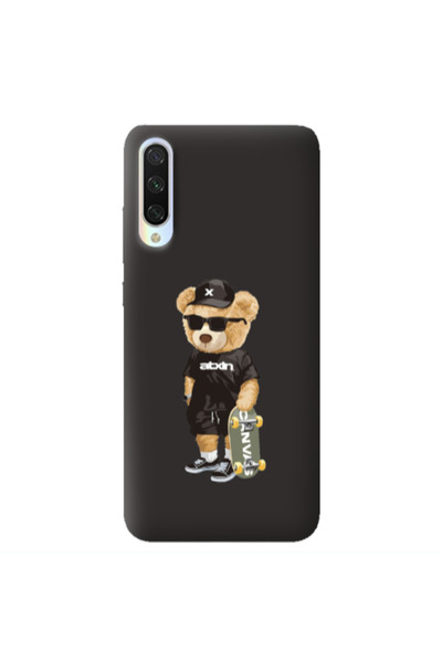 Other Xiaomi Mi 9 Lite Bear with glasses Black Colored Silicone TPU Θήκη