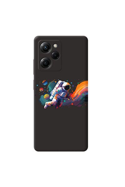 Other Xiaomi Poco X5 Pro Rainbow Space Black Colored Silicone TPU Θήκη