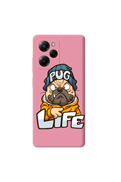 Other Xiaomi Poco X5 Pro Pug Life 2 Pink Colored Silicone TPU Θήκη