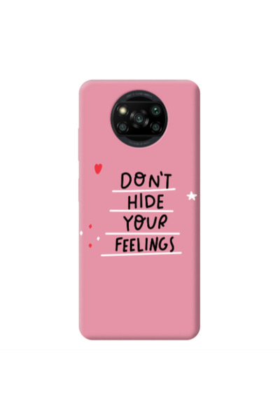 Other Xiaomi Poco X3 /X3 Pro Dont Hide Your Feelings Pink Colored Silicone TP...