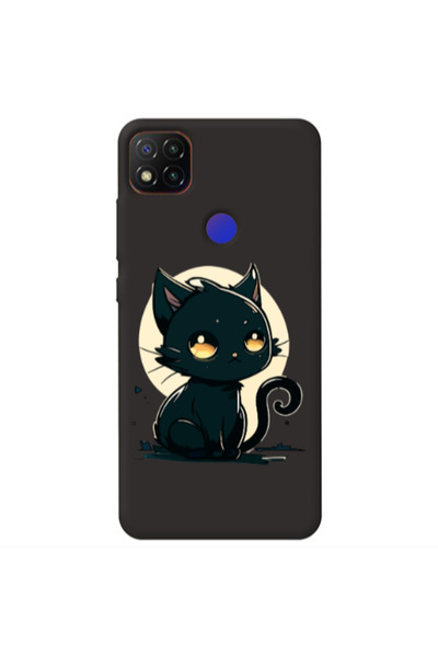Other Xiaomi Redmi 9c Black Cat Black Colored Silicone TPU Θήκη