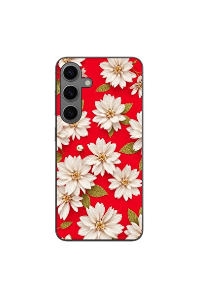 OEM Husa compatibila cu Samsung Galaxy S24 FE Silicon Gel Tpu Model White Flo...