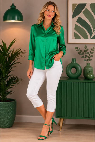 UTDU PLAIN SATIN SHIRT