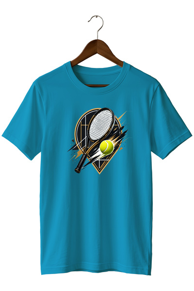 WİDİ Dynamic Tennis Printed T-Shirt Sports Court T-Shirt