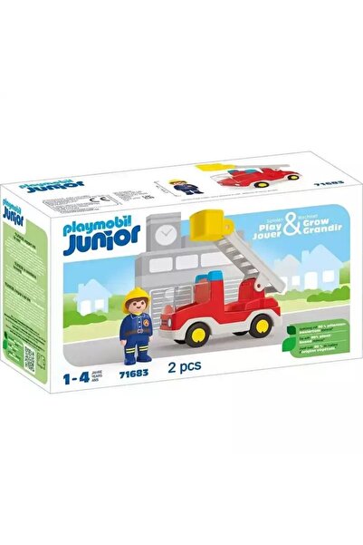 Playmobil Πυροσβέστης με οχήματα-σκάλα (71683)