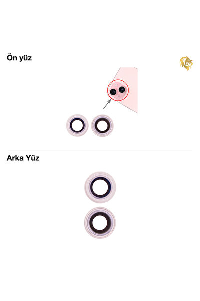 ARSKİNG İphone 15 Kamera Lensi Full Pembe Kamera lensi lens kamera camı kamer...