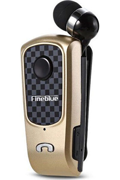 Fineblue F Plus Ενδοωτικό Ακουστικό Bluetooth Handsfree Χρυσό