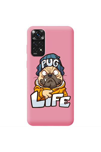 Other Xiaomi Redmi Note 11 4G Pug Life 2 Pink Colored Silicone TPU Θήκη