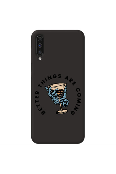 Other Samsung A70 Better Things Are Coming Black Colored Silicone TPU Θήκη