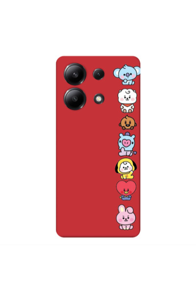 Other Xiaomi Redmi Note 13 4G Lovely animals Red Colored Silicone TPU Θήκη