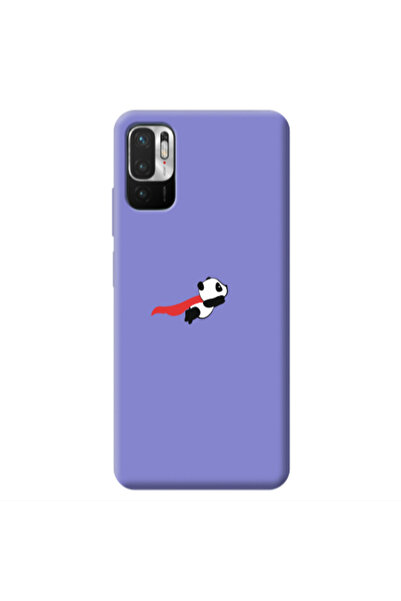 Other Xiaomi Redmi Note 10 Pro 5G kite flying panda Purple Colored Silicone T...