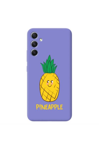 Other Samsung A34 Pineapple Purple Colored Silicone TPU Θήκη