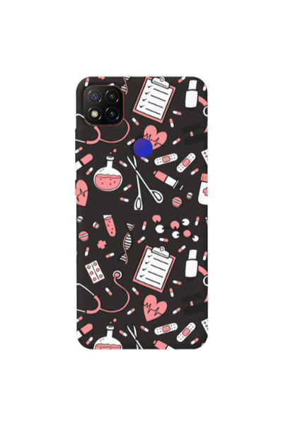 Other Xiaomi Redmi 9c Laboratory Black Colored Silicone TPU Θήκη