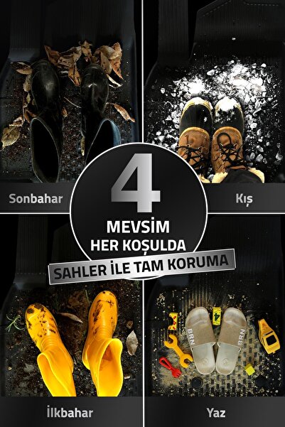 Sahler Renault Megane 4 Sedan 2016- Araca Özel 4.5D Havuzlu Paspas