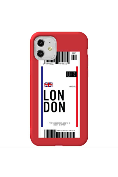 Other Apple iPhone 11 London Arrival Red Colored Silicone TPU Θήκη