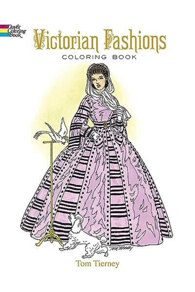 Dover Publications كتاب تلوين الأزياء الفيكتورية