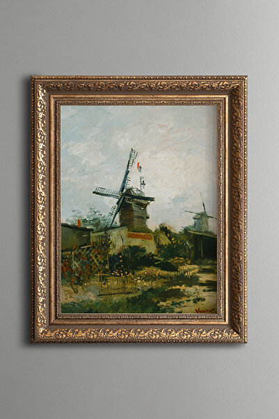epiqart Windmills - Vintage Patterned Painting - Thick Model
